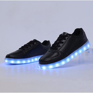 Черные светящиеся кроссовки с LED подсветкой