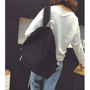 Черный однотонный рюкзак
