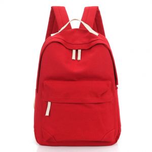 Красный однотонный рюкзак