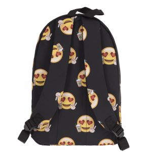 Черный рюкзак со смайликами Emoji 011