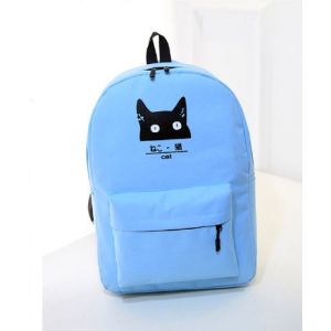 Голубой рюкзак с котом 053
