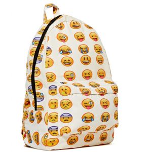 Белый рюкзак со смайликами Emoji 08