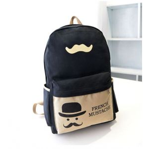 Рюкзак с усами French Mustache черного цвета