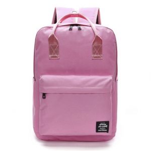 Розовый однотонный рюкзак 06