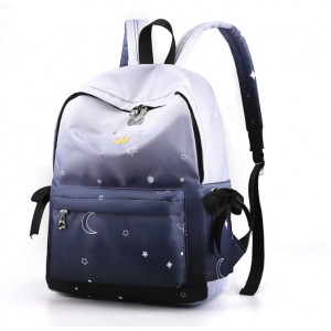 Рюкзак для девочек подростков  с луной и звездами