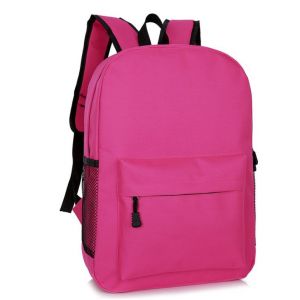 Розовый однотонный рюкзак 014