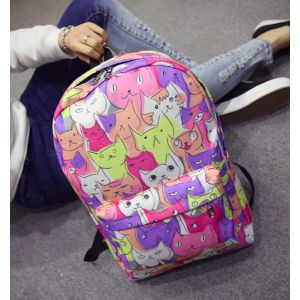 Рюкзак с разноцветными котиками 
