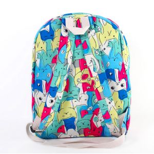 Рюкзак с разноцветными котиками 