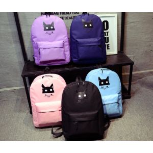Темно-синий рюкзак  с котом 050