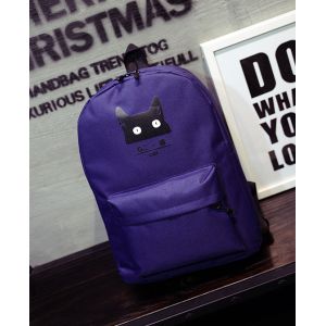 Темно-синий рюкзак  с котом 050