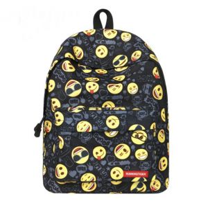 Черный рюкзак со смайликами Emoji 010