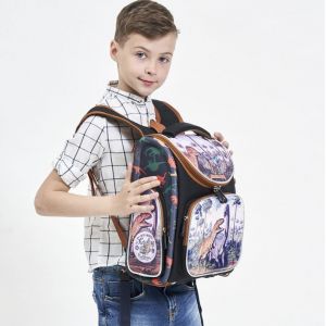 Ортопедический рюкзак для мальчика 1-5 класса 019