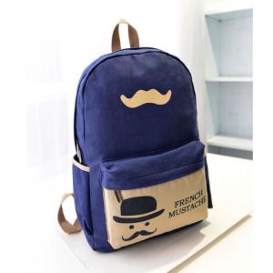 Рюкзак с усами French Mustache синего цвета