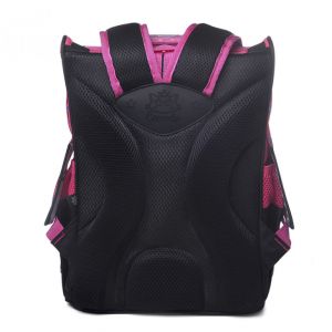 Школьный рюкзак с ортопедической спинкой для девочки первоклассницы Розового Цвета с Котенком