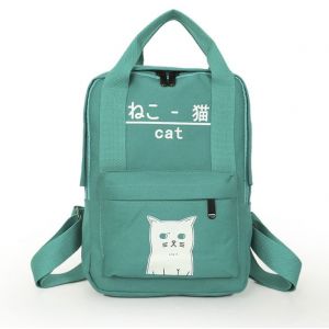 Мятный рюкзак с котом 02