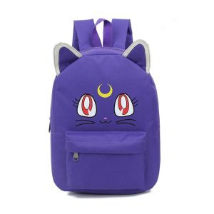 Фиолетовый Рюкзак с глазками котика 016