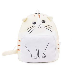 Бежевый рюкзак с котиком