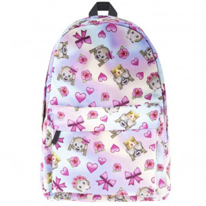 Школьный Рюкзак для девочки подростка со смайликами