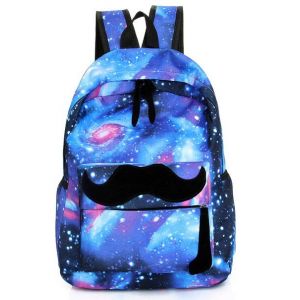 Синий Космос рюкзак с черными усами