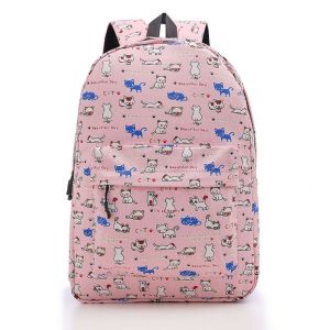 Розовый рюкзак  с котиком 035