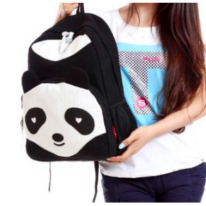 Рюкзак для девочки подростка Черная Панда