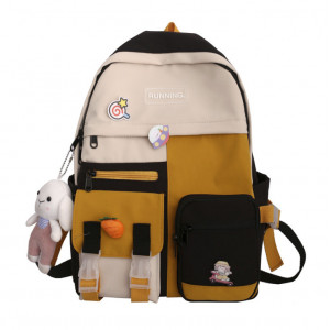 Молодежный рюкзак со значками и карманами 0124