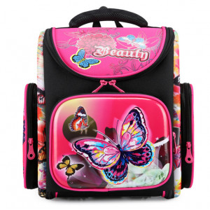 Школьный рюкзак с ортопедической спинкой для девочки первоклассницы с Бабочками