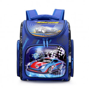 Школьный рюкзак с ортопедической спинкой для мальчика первоклассника Гоночный автомобиль